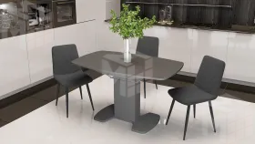 Стул Чили ромб СРП-052 Эмаль черный муар Grafit (темно-серый)