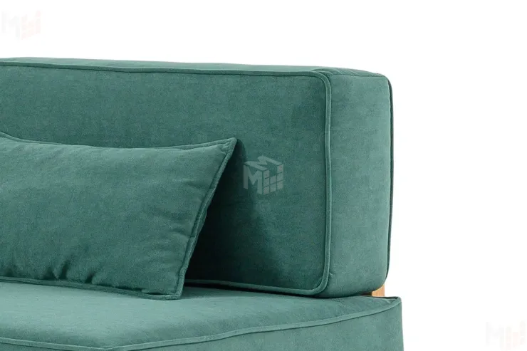 Кушетка Хилтон на пружинном блоке Зеленый