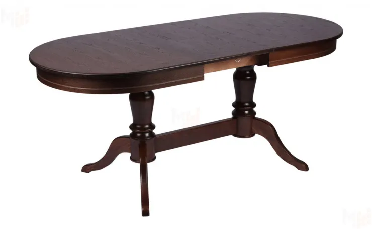 Обеденная группа стол Арей 140 Темный орех и 4 стула Арктос Темный орех/Кремовая рогожка