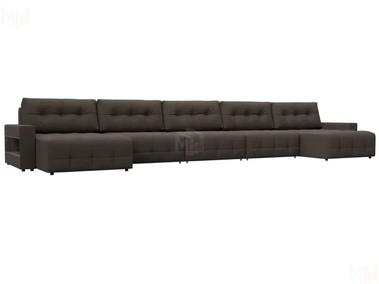 Диван П-образный с полками Лига-053 НПБ МегаЛонг