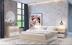 Спальный гарнитур Леси (сонома/белый)