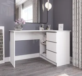 Стол письменный угловой Мори МС-16 белый