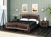 Кровать Карина-6 (160*200) с основанием, орех темный