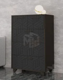 Комод Амстердам (венге/черный матовый)