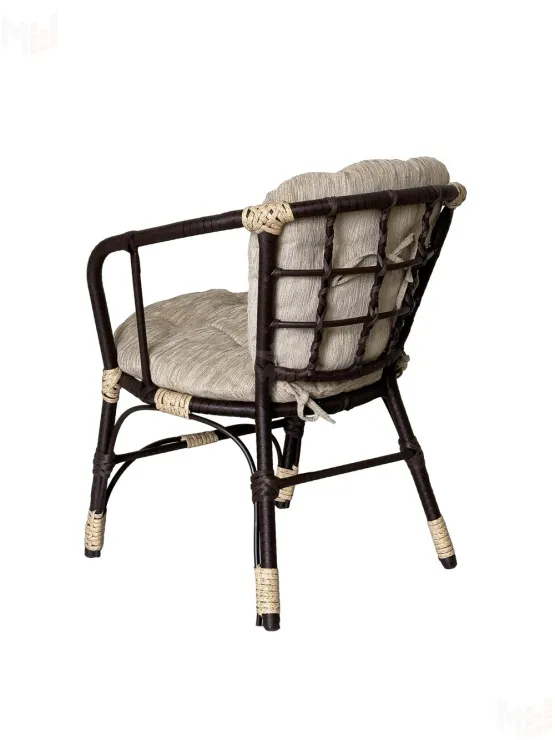 Комплект Багама Дуэт с простыми бежевыми подушками (полиротанг)