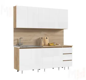 Кухонный гарнитур Челси 2,0 (дуб крафт/белый, дуб вотан)