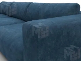 Диван угловой Лига-066 НПБ Лонг угол левый ( BRUT 11 синий )