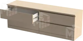 Комод Варма 4Д  дуб беленый