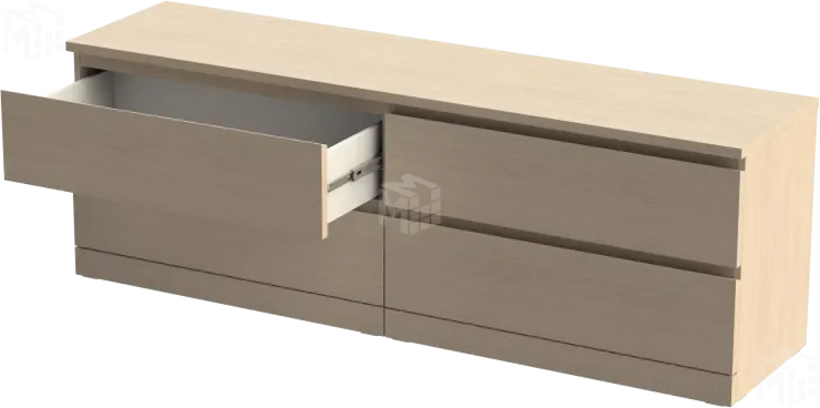 Комод Варма 4Д  дуб беленый