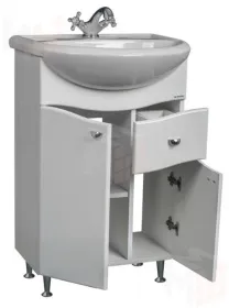 Тумба под умывальник "Уют 60 Волна" с верхним ящиком В1 Айсберг