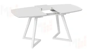 Стол обеденный TESCA 2 Белый муар, Стекло матовое белое