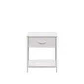 Комод Leset Линкс с ящиком и полкой (к/з), Каркас Белый, ящики Белые (Белый/Белый)