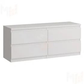 Тумба ТВ Кастор 4 ящика (белый)