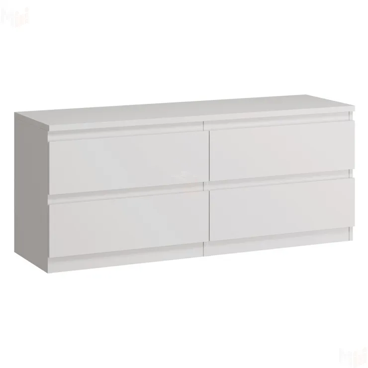 Тумба ТВ Кастор 4 ящика (белый)