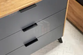 Комод Адам дуб крафт золотой/графит