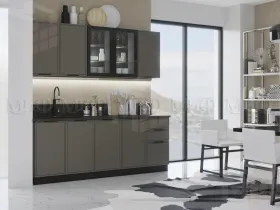 Кухня Николь 2,0 комп. №1 (холст вулканический)