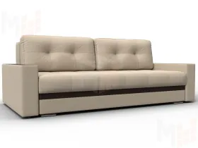 Диван прямой с декором Лига-096 НПБ ( Бежевый;Коричневый )