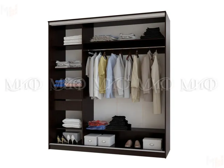 Шкаф-купе Альянс 2,0 крафт золотой/графит