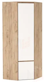 Шкаф угловой ГРЕТТА  2С Дуб Крафт золотой-Белый