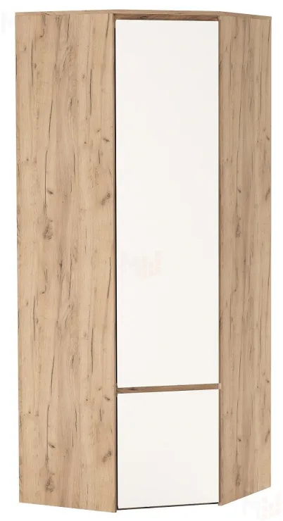 Шкаф угловой ГРЕТТА  2С Дуб Крафт золотой-Белый