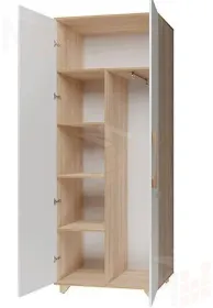 Шкаф 2-х створчатый Копенгаген (дуб сонома/белый матовый)