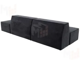 Диван прямой модульный Монс Модерн правый ( TOWER 11 темно-серый )