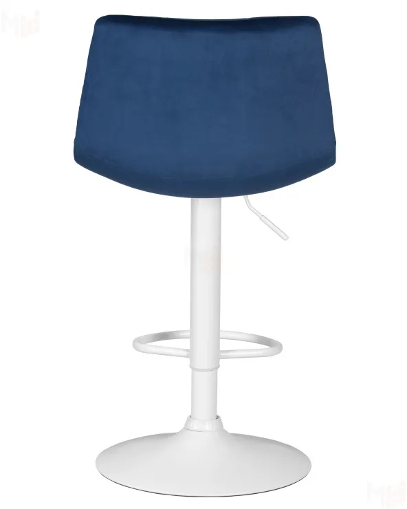 Стул барный DOBRIN TAILOR WHITE (синий велюр (MJ9-117))