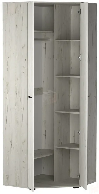 Шкаф угловой ИТАЛИЯ ШУ-800 Крафт белый