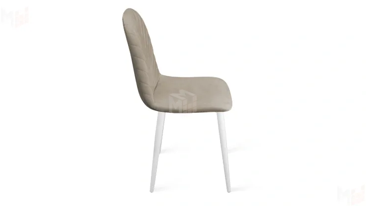 Стул Шерри К1С  Белый матовый, Велюр Confetti Smoke