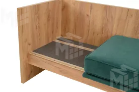 Кушетка Хилтон на пружинном блоке Зеленый