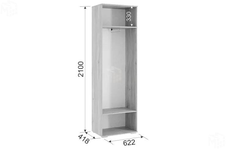 Шкаф двухдверный Лайк  08.01 дуб мария/галька