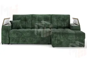 Угловой диван-кровать Лас-Вегас Зеленый правый 