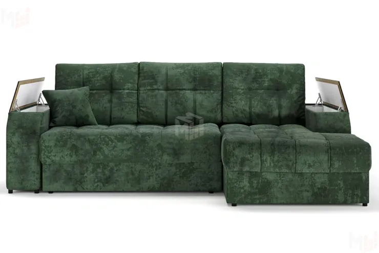 Угловой диван-кровать Лас-Вегас Зеленый правый 