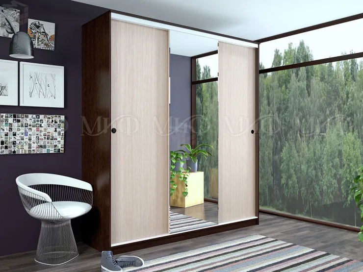 Шкаф-купе Альянс 2,0 (венге/дуб)