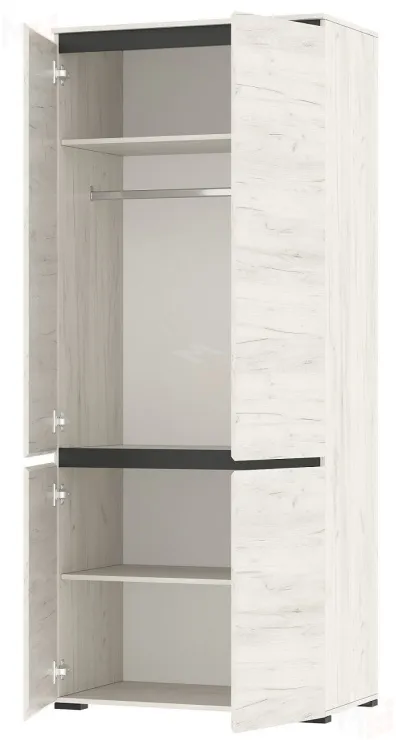 Шкаф ГРЕТТА 4С Дуб Крафт белый-Антрацит