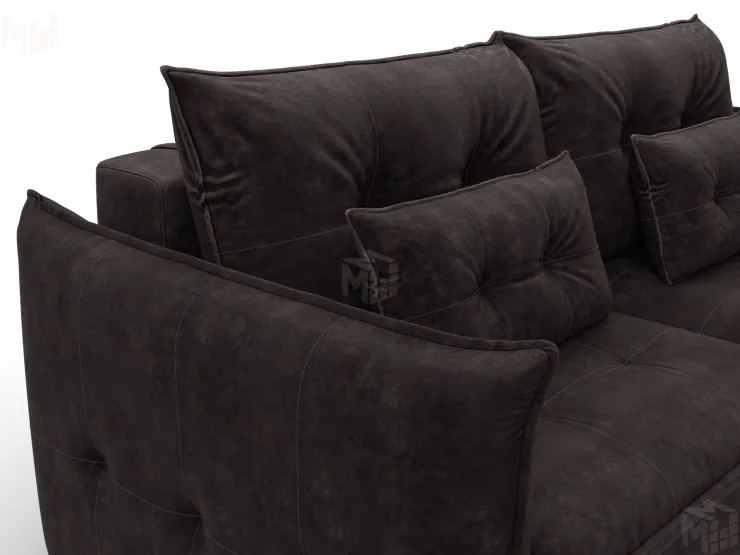 Диван прямой Лига-100 НПБ ( BRUT 17 коричневый )