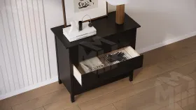 Комод КЫМОР 3 ящика черный