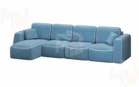 Диван угловой раскладной Бафи-2 комбинация №4 Романо Скай