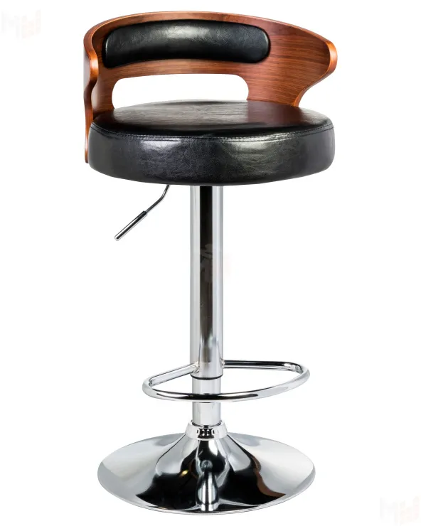 Стул барный DOBRIN FRED (коричневое дерево, чёрный)