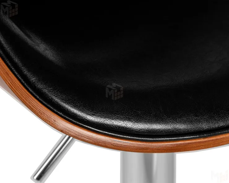 Стул барный DOBRIN KARTER (коричневое дерево, чёрный)