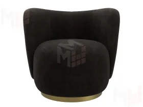 Кресло Лига-072 ( велюр BRUT 17 коричневый )