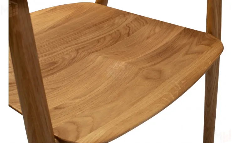 Кресло деревянное из массива дуба Сэн Дуб светлый