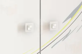 Шкаф комбинированный (с ящ. 2-створчатый) Форсаж дуб сонома/белый