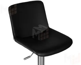 Стул барный DOBRIN ALDO (черный PU YP33-19, основание из нержавеющей стали)