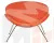 Кресло дизайнерское DOBRIN EMILY (оранжевая ткань AF, хромированная сталь)