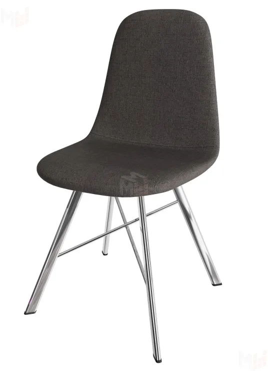 Стул Кассиопея (рогожка бурая, ноги хром)