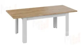 Стол обеденный Ванкувер тип 1  Белый, Дуб Крафт золотой