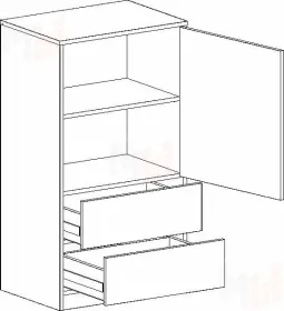 Тумба с дверцей и ящиками  Фрегат