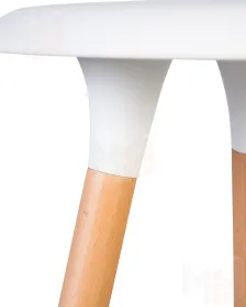 Табурет барный DOBRIN ROYCE (ножки светлый бук, цвет белый (W-02))