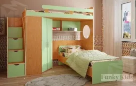 Кровать-чердак Фанки Кидз 3/1 + нижняя кровать 13/23СВ